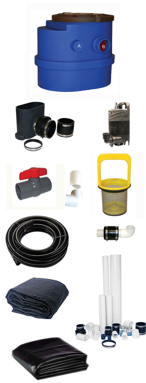 Artesian 2 Rock Column Water Feature Pump Vault and Skimmer Kit