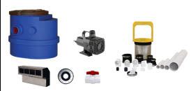 Waterwall GL1-MS - Kit for a Small Waterwall with a Ground Level Pool and a Metal Skimmer