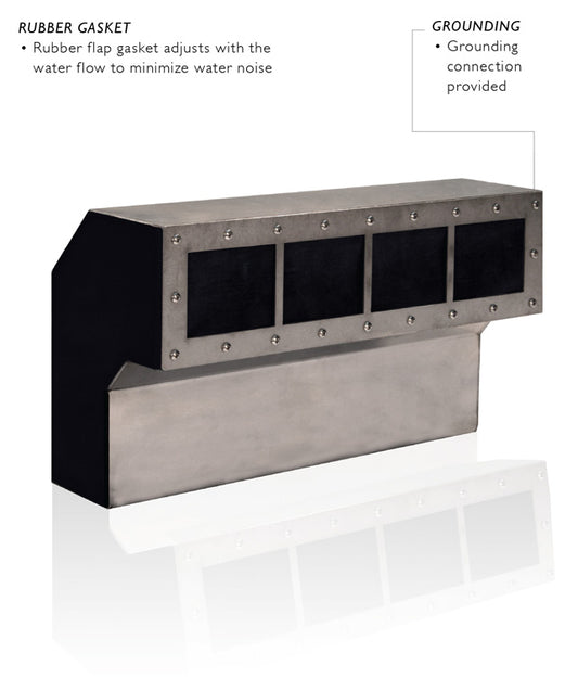 S6 In Wall Metal Skimmer for a Concrete Water Feature