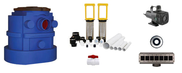 Waterwall GL2-PS - Kit for a Medium Waterwall with a Ground Level Pool and a Plastic Fixed Skimmer