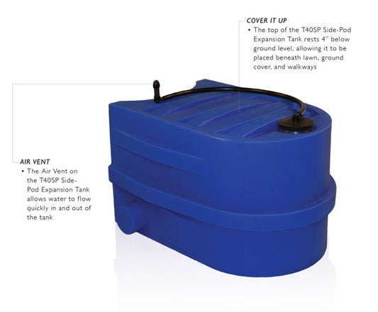 T40SP 40 Gallon Side Pod for Extra Water In Motion in a Waterfall and Stream Kit